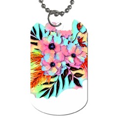 Bouquet Flowers T- Shirt B O U Q U E T Flowers T- Shirt Dog Tag (one Side) by JamesGoode