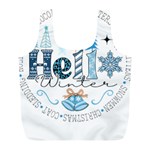 Winter Season T- Shirt Hello Winter T- Shirt Full Print Recycle Bag (L) Front