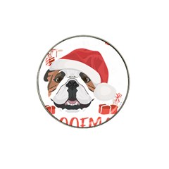 Winter T- Shirt English Bulldog Merry Christmas T- Shirt Hat Clip Ball Marker (10 Pack) by ZUXUMI