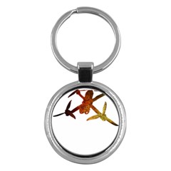 Drone Racing Gift T- Shirt Distressed F P V Drone Racing Drone Pilot Racer Pattern T- Shirt (3) Key Chain (round) by ZUXUMI