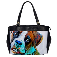 Boxer Dog Art T- Shirt Boxer Dog Art T- Shirt Oversize Office Handbag by JamesGoode