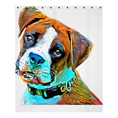 Boxer Dog Art T- Shirt Boxer Dog Art T- Shirt Shower Curtain 60  X 72  (medium)  by JamesGoode