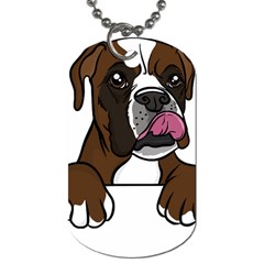 Boxer Dog T- Shirt Boxer T- Shirt Dog Tag (one Side) by JamesGoode