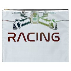 Drone Racing Gift T- Shirt Distressed F P V Drone Racing Drone Racer Pilot Pattern T- Shirt (1) Cosmetic Bag (xxxl) by ZUXUMI