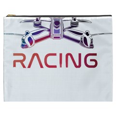 Drone Racing Gift T- Shirt Distressed F P V Drone Racing Drone Racer Pilot Pattern T- Shirt (2) Cosmetic Bag (xxxl) by ZUXUMI