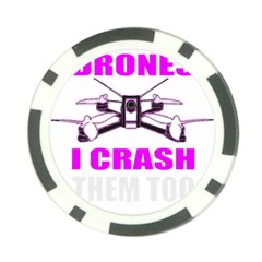 Drone Racing Gift T- Shirt Distressed F P V Race Drone Racing Drone Racer Pattern Quote T- Shirt (2) Poker Chip Card Guard by ZUXUMI