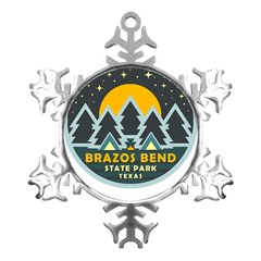 Brazos Bend State Park T- Shirt Brazos Bend State Park Night Sky T- Shirt Metal Small Snowflake Ornament by JamesGoode