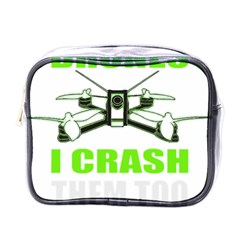 Drone Racing Gift T- Shirt Distressed F P V Race Drone Racing Drone Racer Pattern Quote T- Shirt (4) Mini Toiletries Bag (one Side) by ZUXUMI