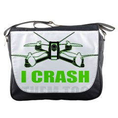 Drone Racing Gift T- Shirt Distressed F P V Race Drone Racing Drone Racer Pattern Quote T- Shirt (4) Messenger Bag by ZUXUMI