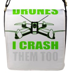 Drone Racing Gift T- Shirt Distressed F P V Race Drone Racing Drone Racer Pattern Quote T- Shirt (4) Flap Closure Messenger Bag (s) by ZUXUMI