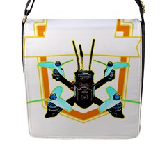 Drone Racing Gift T- Shirt F P V Drone Racing Drones Quote  One More Pack T- Shirt Flap Closure Messenger Bag (l) by ZUXUMI