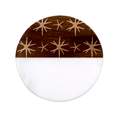 Starfish Classic Marble Wood Coaster (round) 