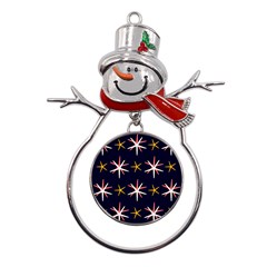 Starfish Metal Snowman Ornament