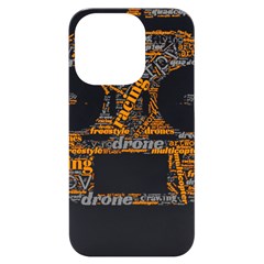 Drone Racing Word Cloud T- Shirt F P V Freestyle Drone Racing Word Cloud T- Shirt (3) Iphone 14 Pro Black Uv Print Case by ZUXUMI