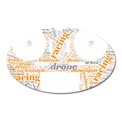 Drone Racing Word Cloud T- Shirt F P V Freestyle Drone Racing Word Cloud T- Shirt (3) Oval Magnet by ZUXUMI