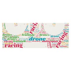 Drone Racing Word Cloud T- Shirt F P V Freestyle Drone Racing Word Cloud T- Shirt (5) Banner And Sign 8  X 3  by ZUXUMI