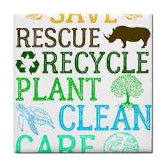 Earth Day Everyday T- Shirt Save Bees Rescue Animals Recycle Plastic Earth Day T- Shirt Face Towel by ZUXUMI