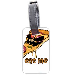 Eat Me T- Shirtscary Pizza Slice Sceaming Eat Me T- Shirt Luggage Tag (one Side)