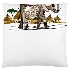 Elephant Art T- Shirtelephant T- Shirt Standard Premium Plush Fleece Cushion Case (two Sides)