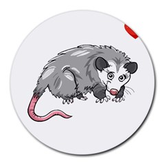 Opossum T-shirtsteal Your Heart Opossum 05 T-shirt Round Mousepad by EnriqueJohnson