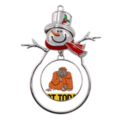 Orangutan T-shirtnope Not Today Orangutan 13 T-shirt Metal Snowman Ornament by EnriqueJohnson