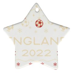 England T- Shirt England Ugly Christmas Sweater Soccer Football 2022 Xmas Pajama T- Shirt (1) Ornament (star) by ZUXUMI