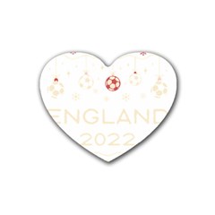 England T- Shirt England Ugly Christmas Sweater Soccer Football 2022 Xmas Pajama T- Shirt (1) Rubber Coaster (heart) by ZUXUMI