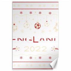 England T- Shirt England Ugly Christmas Sweater Soccer Football 2022 Xmas Pajama T- Shirt Canvas 24  X 36  by ZUXUMI