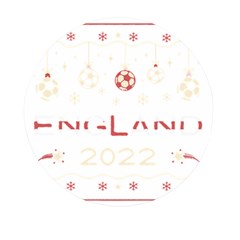 England T- Shirt England Ugly Christmas Sweater Soccer Football 2022 Xmas Pajama T- Shirt Mini Round Pill Box by ZUXUMI