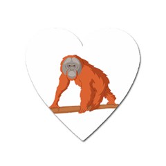 Orangutan T-shirtwhite Look Calm Orangutan 07 T-shirt Heart Magnet
