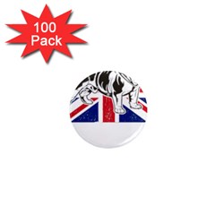 English Bulldog T- Shirt English Bulldog - English Bulldog Union Jack Flag T- Shirt 1  Mini Magnets (100 Pack)  by ZUXUMI