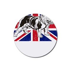 English Bulldog T- Shirt English Bulldog - English Bulldog Union Jack Flag T- Shirt Rubber Coaster (round) by ZUXUMI