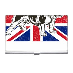 English Bulldog T- Shirt English Bulldog - English Bulldog Union Jack Flag T- Shirt Business Card Holder by ZUXUMI