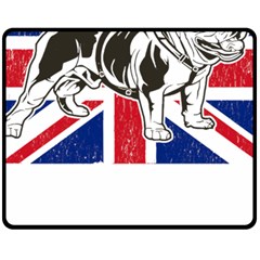 English Bulldog T- Shirt English Bulldog - English Bulldog Union Jack Flag T- Shirt Fleece Blanket (medium)