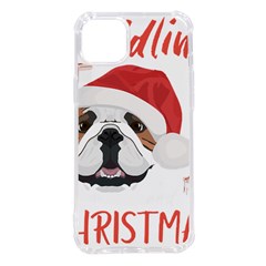 English Bulldog T- Shirt English Bulldog Merry Christmas T- Shirt (2) Iphone 14 Plus Tpu Uv Print Case by ZUXUMI