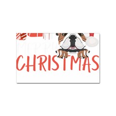 English Bulldog T- Shirt English Bulldog Merry Christmas T- Shirt (3) Sticker (Rectangular)