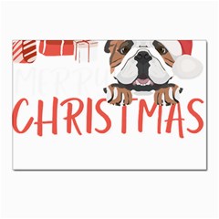 English Bulldog T- Shirt English Bulldog Merry Christmas T- Shirt (3) Postcards 5  X 7  (pkg Of 10) by ZUXUMI