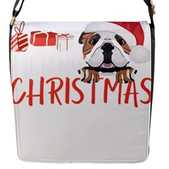 English Bulldog T- Shirt English Bulldog Merry Christmas T- Shirt (3) Flap Closure Messenger Bag (s) by ZUXUMI