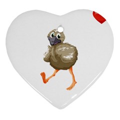 Ostrich T-shirtsteal Your Heart Ostrich 36 T-shirt Heart Ornament (two Sides)