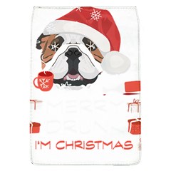 English Bulldog T- Shirt English Bulldog Merry Christmas T- Shirt Removable Flap Cover (l)