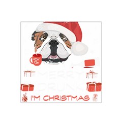 English Bulldog T- Shirt English Bulldog Merry Christmas T- Shirt Satin Bandana Scarf 22  X 22  by ZUXUMI