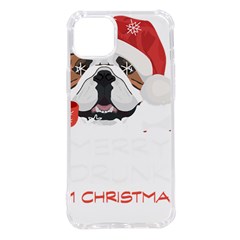 English Bulldog T- Shirt English Bulldog Merry Christmas T- Shirt Iphone 14 Plus Tpu Uv Print Case