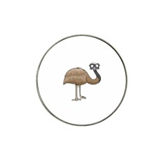 Ostrich T-shirtwhite Look Calm Ostrich 23 T-shirt (1) Hat Clip Ball Marker (4 Pack) by EnriqueJohnson