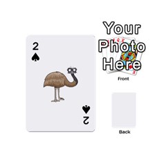 Ostrich T-shirtwhite Look Calm Ostrich 23 T-shirt (1) Playing Cards 54 Designs (mini) by EnriqueJohnson