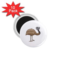 Ostrich T-shirtwhite Look Calm Ostrich 23 T-shirt 1 75  Magnets (10 Pack) 