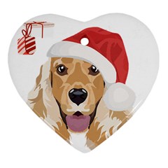 English Cocker Spaniel T- Shirt English Cocker Spaniel Merry Christmas T- Shirt (2) Heart Ornament (two Sides) by ZUXUMI