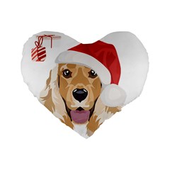 English Cocker Spaniel T- Shirt English Cocker Spaniel Merry Christmas T- Shirt (2) Standard 16  Premium Heart Shape Cushions by ZUXUMI