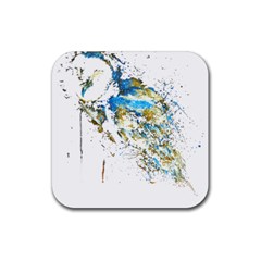 Owl Artwork T-shirtbarn Owl Reversed Colors T-shirt Rubber Coaster (square) by EnriqueJohnson