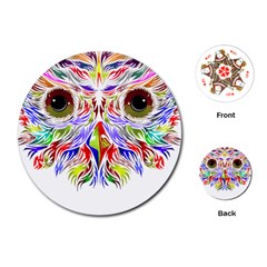 Owl T-shirtowl Color Full For Light Color T-shirt T-shirt Playing Cards Single Design (round)