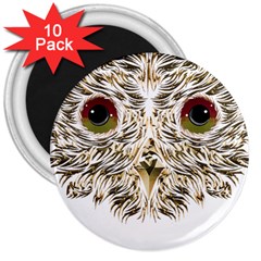 Owl T-shirtowl Gold Edition T-shirt 3  Magnets (10 Pack)  by EnriqueJohnson